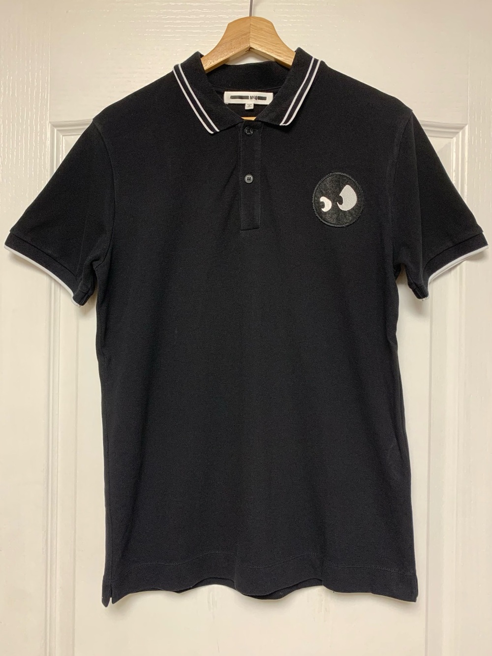 Alexander McQueen Polo Black Eyes Logo